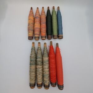 11 Vintage Thread Spools